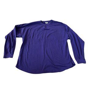 Pressbox Mens Long Sleeve T Shirt Purple Size XL Cotton Round Hem Pullover